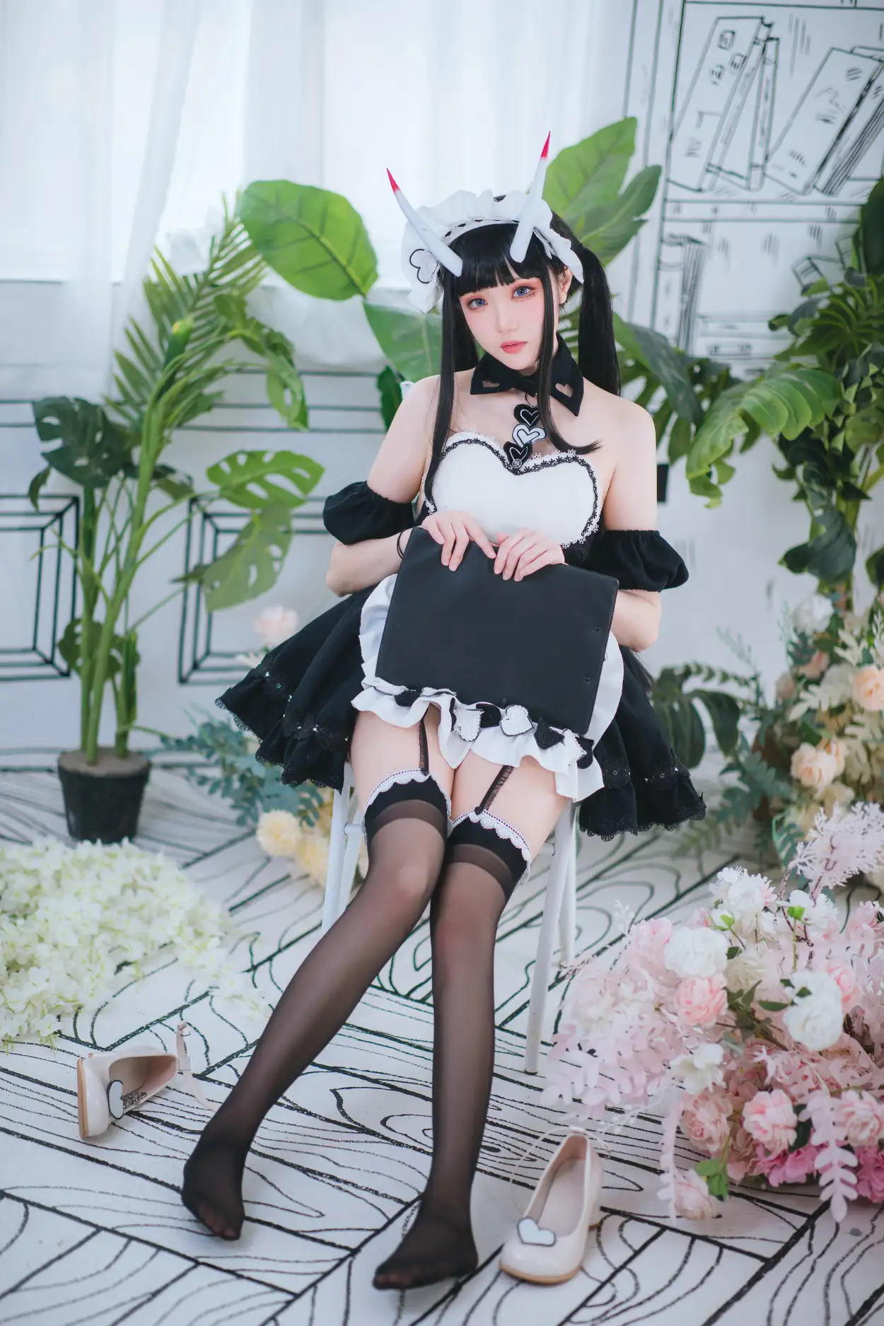[瓜希酱] [22P - 95MB] 碧蓝航线 - 能代女仆 - 图片 22