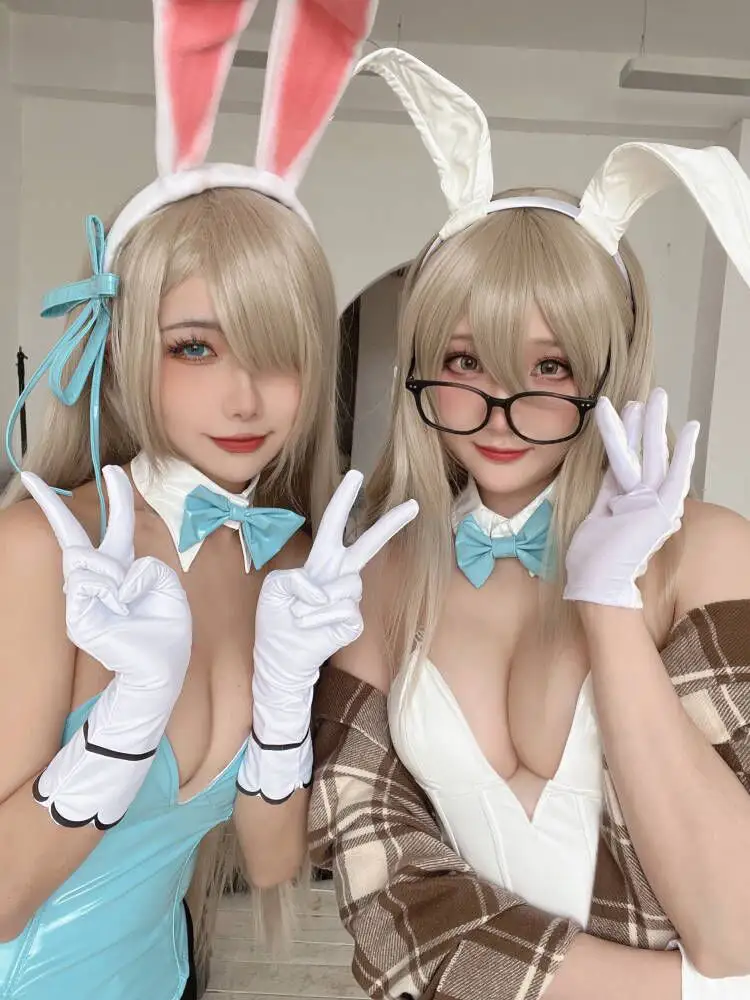 [Momoko葵&瓜希酱] [93P - 271MB] 碧蓝档案 - 飞鸟马时 兔女郎 - 图片 89