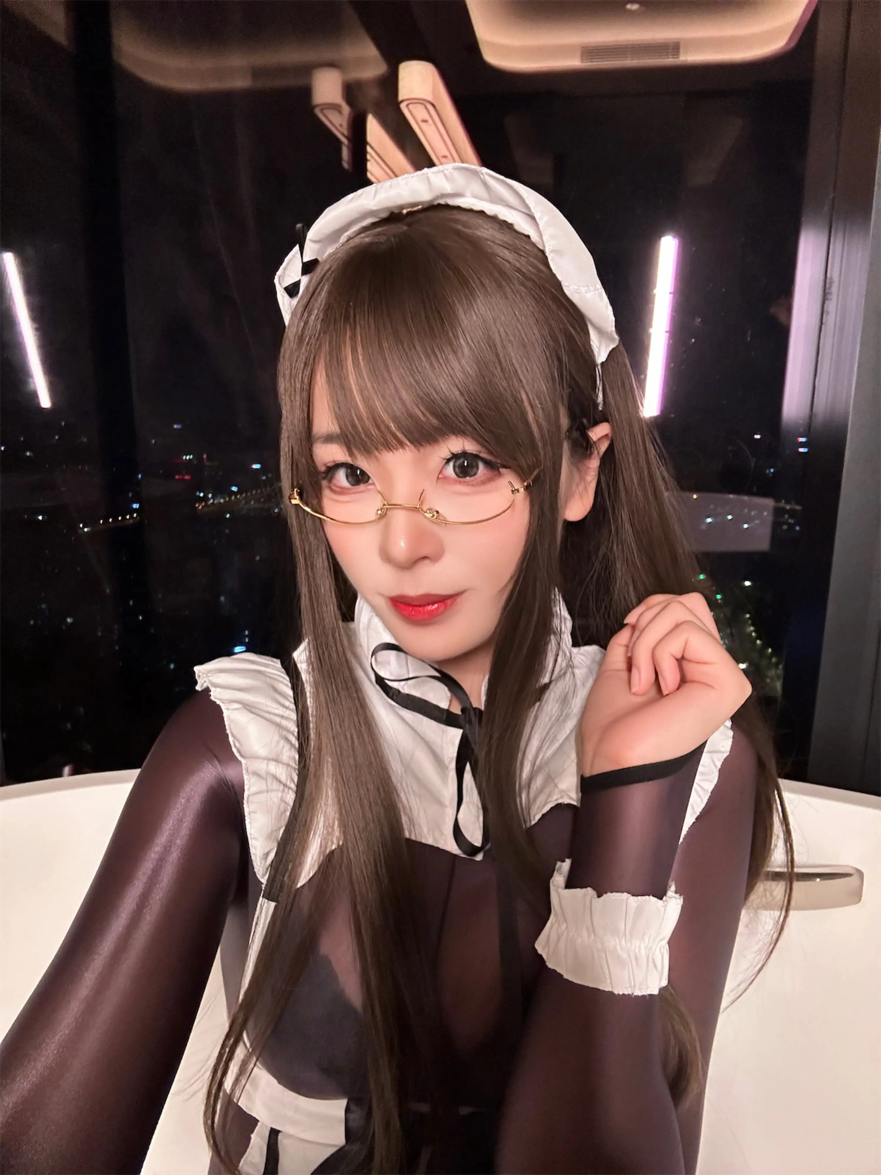 [轩萧学姐] [90P - 369MB] 写真 - 连体丝女仆 - 图片 82