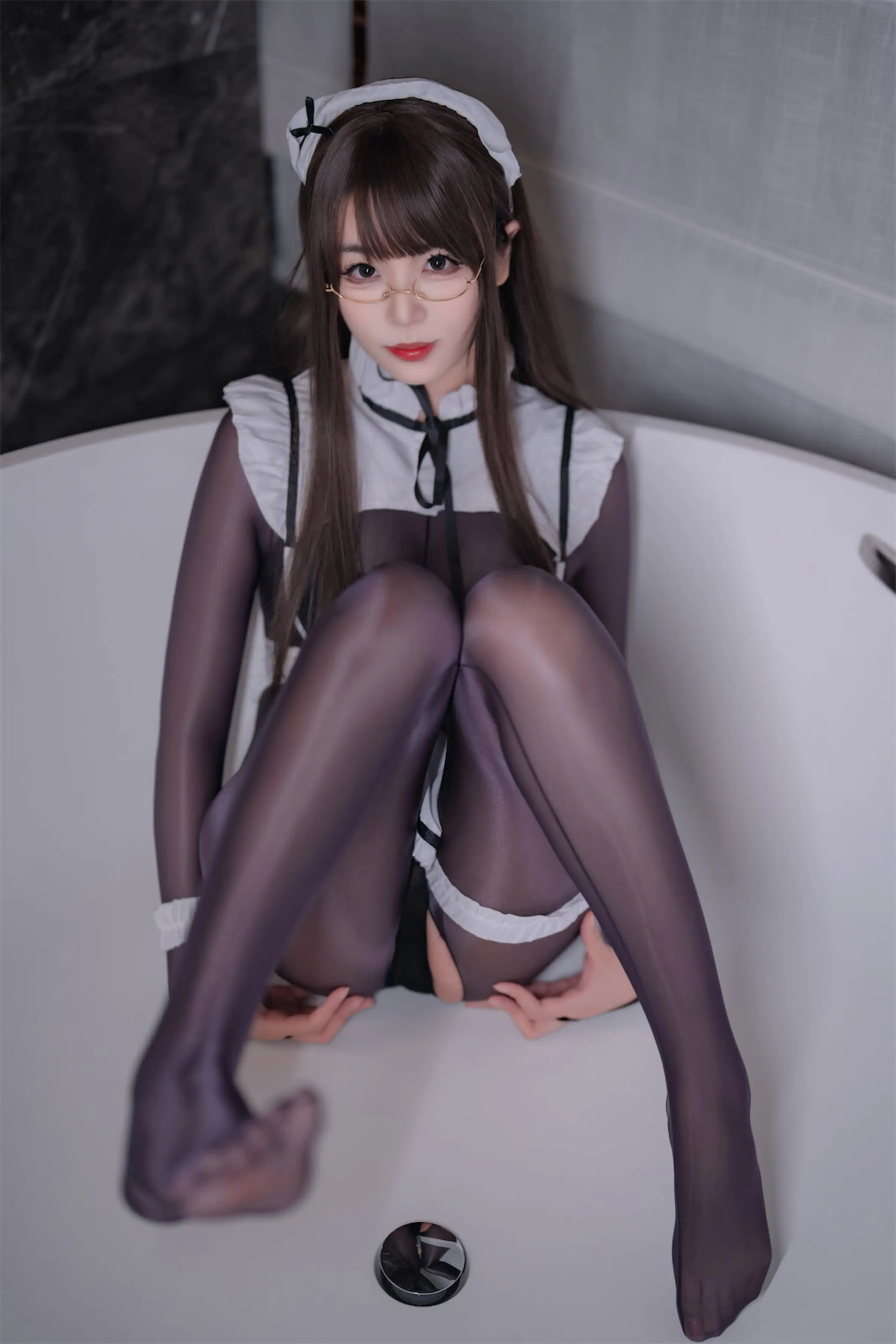 [轩萧学姐] [90P - 369MB] 写真 - 连体丝女仆 - 图片 34
