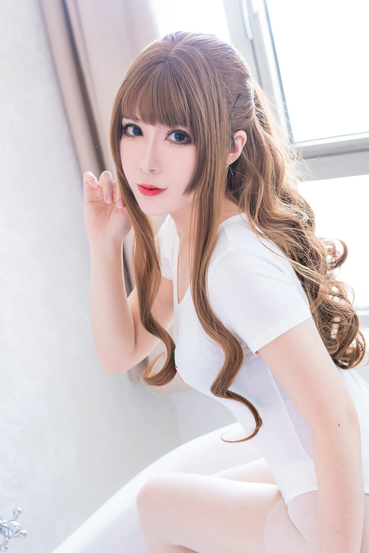 [羊大真人] [34P - 298.22MB] 写真 - 白色樱桃体操服 - 图片 19