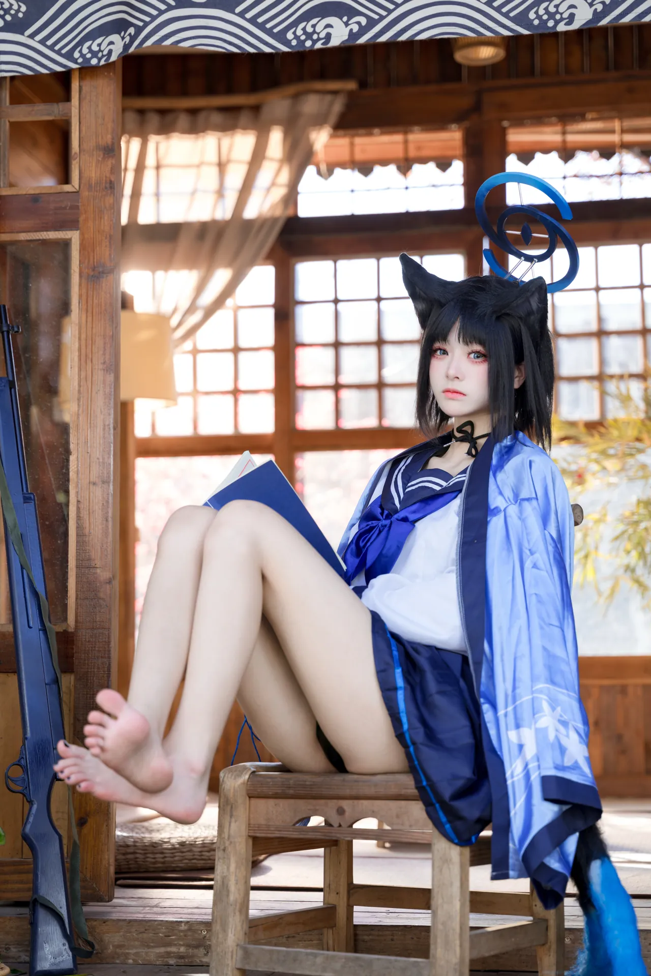 [九柒喵] [88P - 466.15MB] 碧蓝档案 - 桐生桔梗 白丝足控 - 图片 62