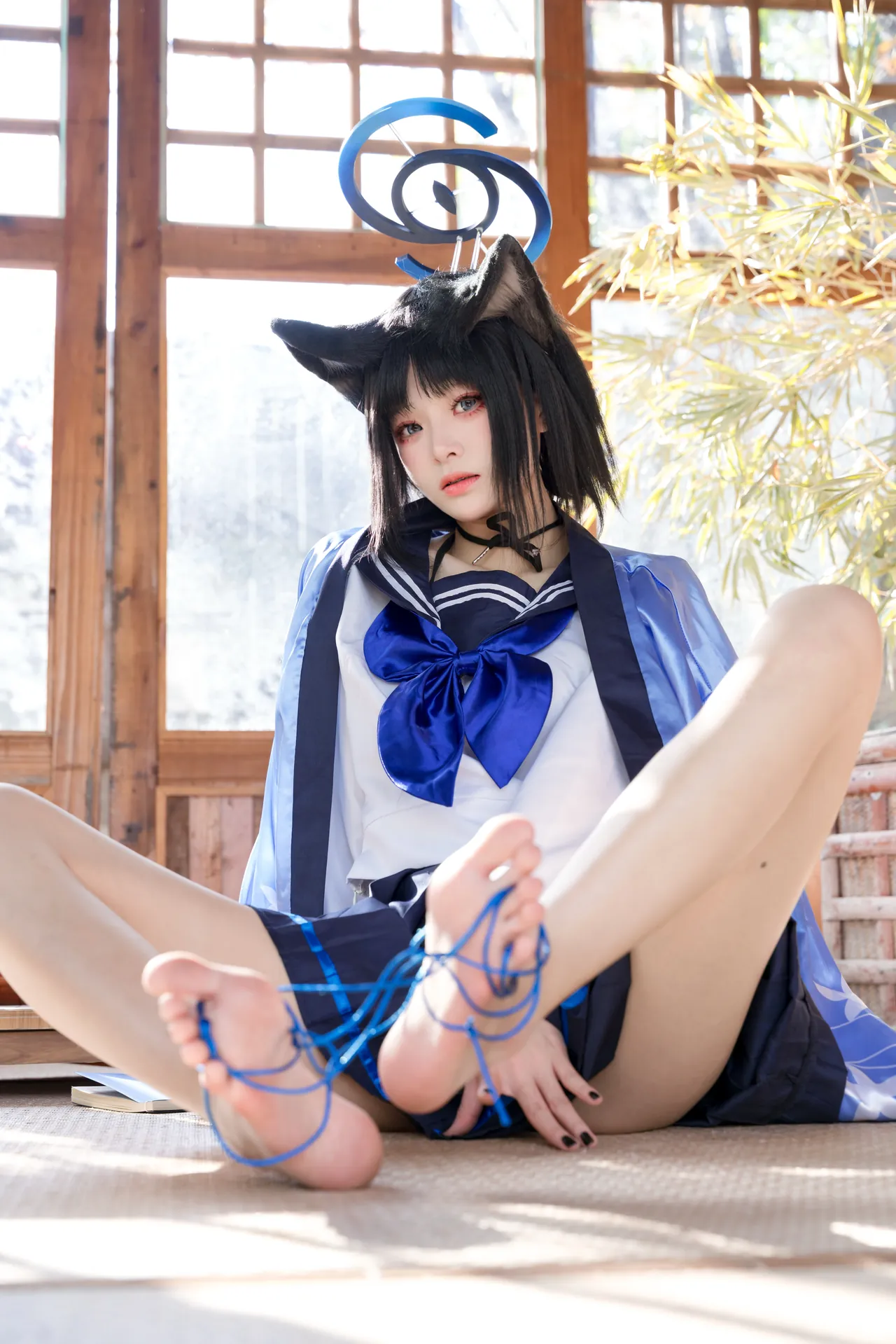 [九柒喵] [88P - 466.15MB] 碧蓝档案 - 桐生桔梗 白丝足控 - 图片 45