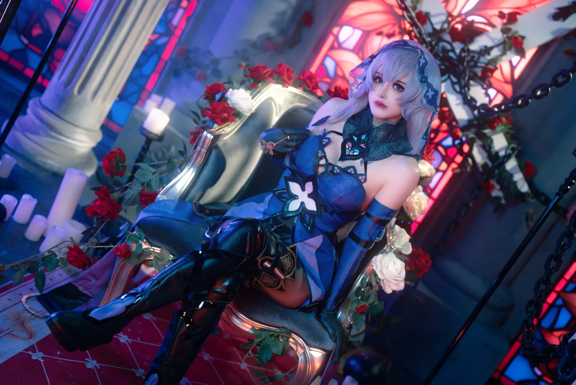 鹿八岁baby_baby_LuLu_cosplay_Black_Swan_HonkaiStar_Rail - 图片 2
