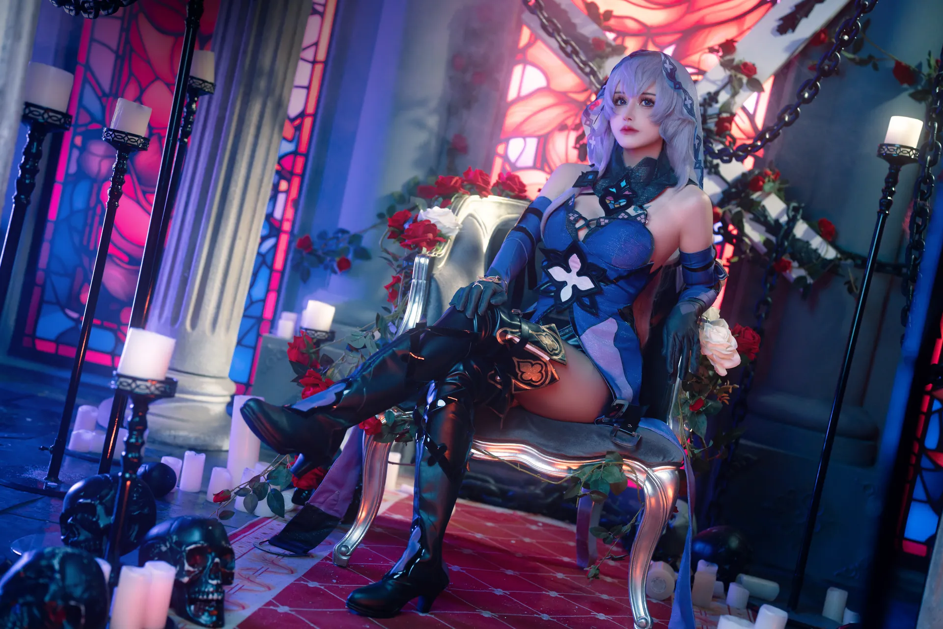 鹿八岁baby_baby_LuLu_cosplay_Black_Swan_HonkaiStar_Rail