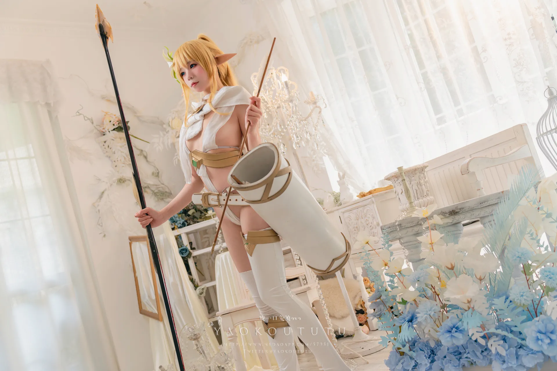 [咬一口兔娘] [50P+1V - 1341.22MB] Cosplay -  精灵 弓箭手广寒宫