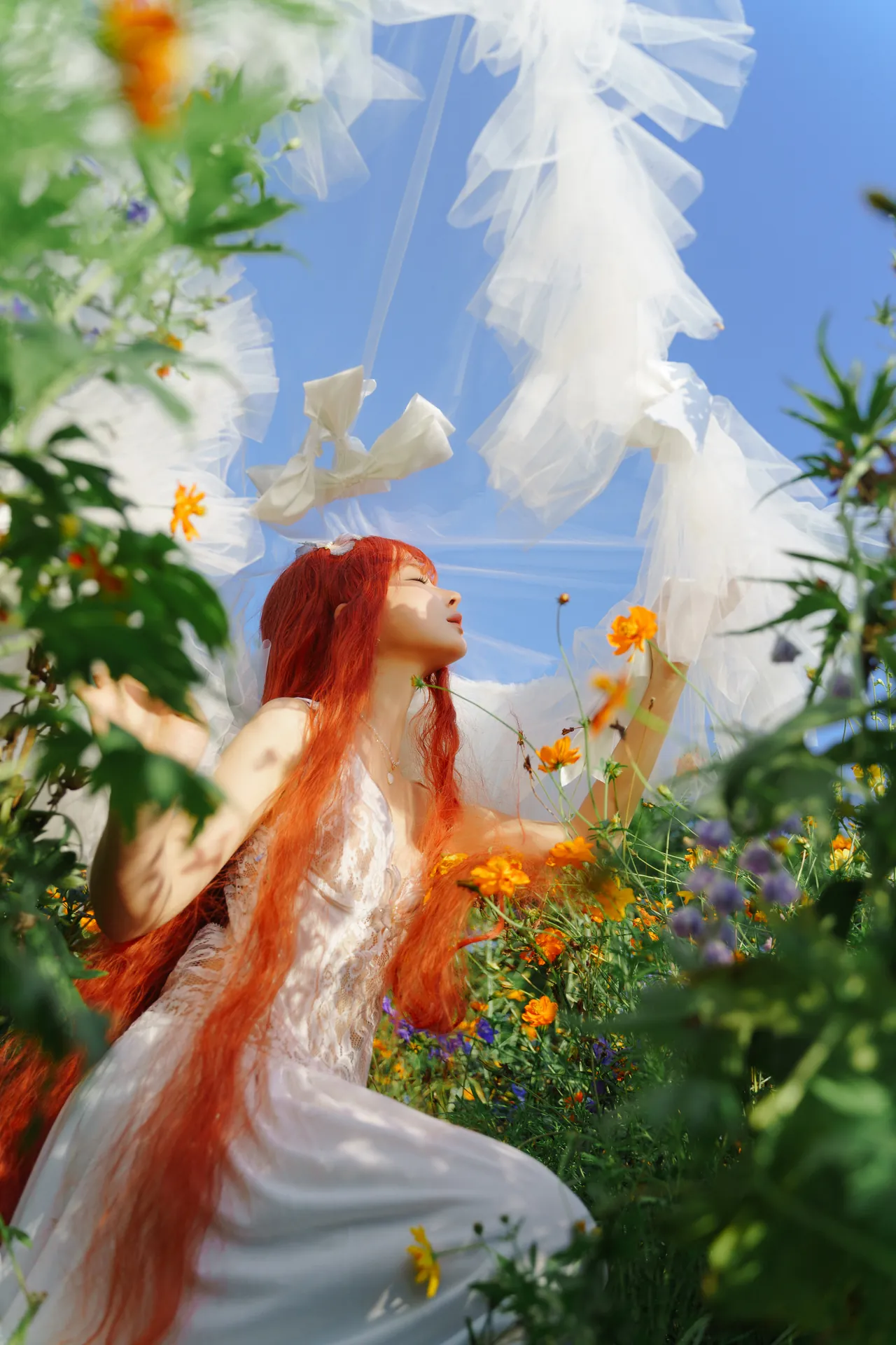 [蠢沫沫] [67P - 901.81MB] 写真 - 花丛婚纱 - 图片 13