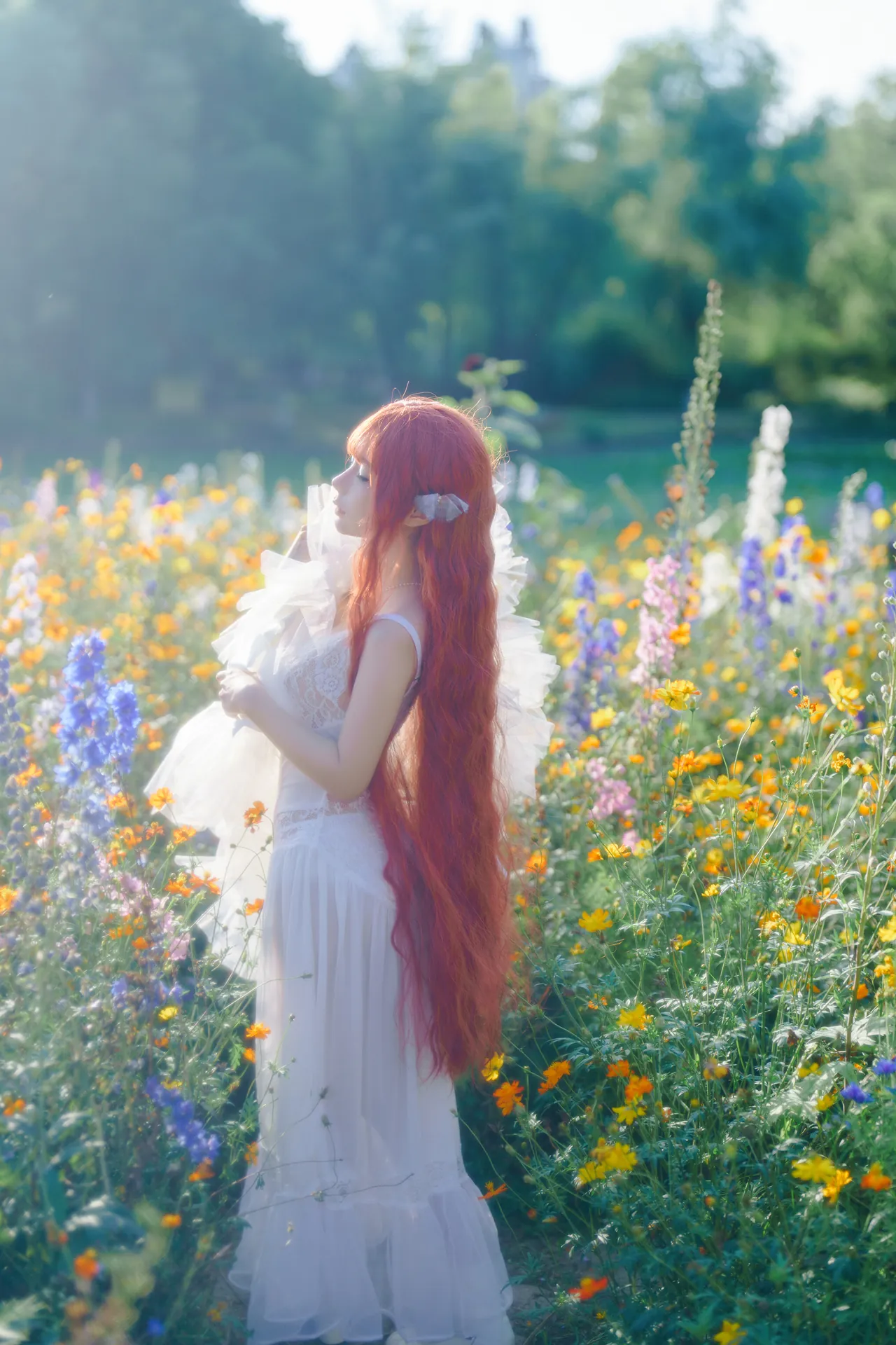 [蠢沫沫] [67P - 901.81MB] 写真 - 花丛婚纱 - 图片 15