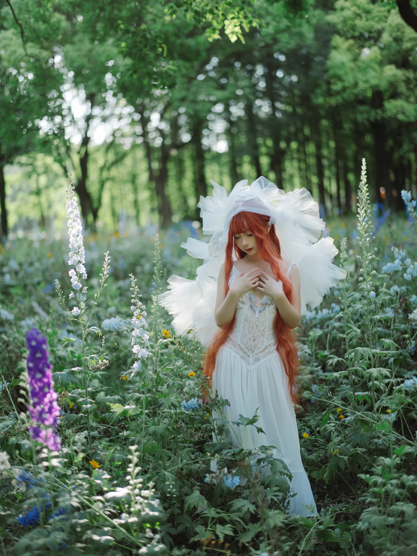 [蠢沫沫] [67P - 901.81MB] 写真 - 花丛婚纱 - 图片 37