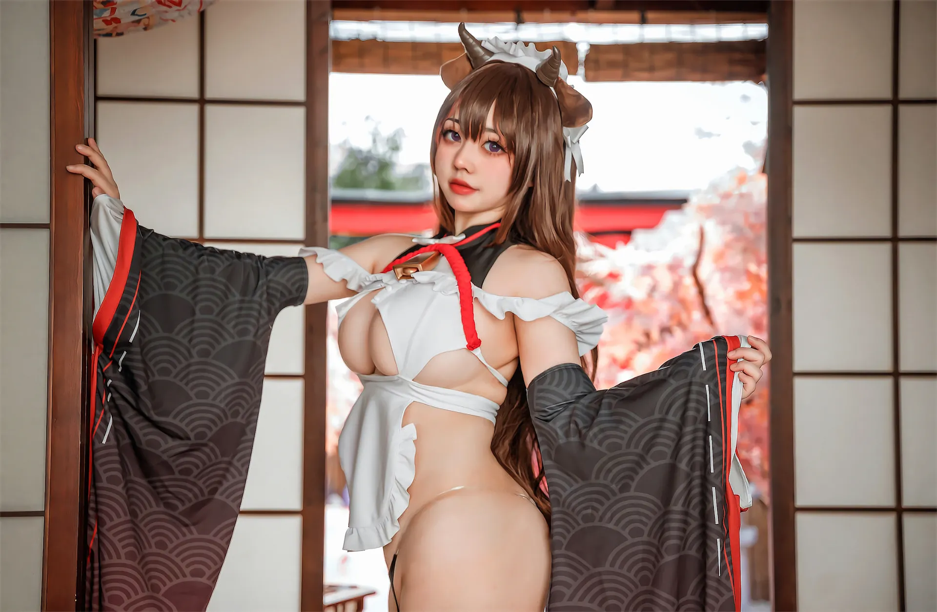 [啊日日_Ganlory ] [40P+1V - 288.51MB] 碧蓝航线 - 樫野  迷糊女仆-3