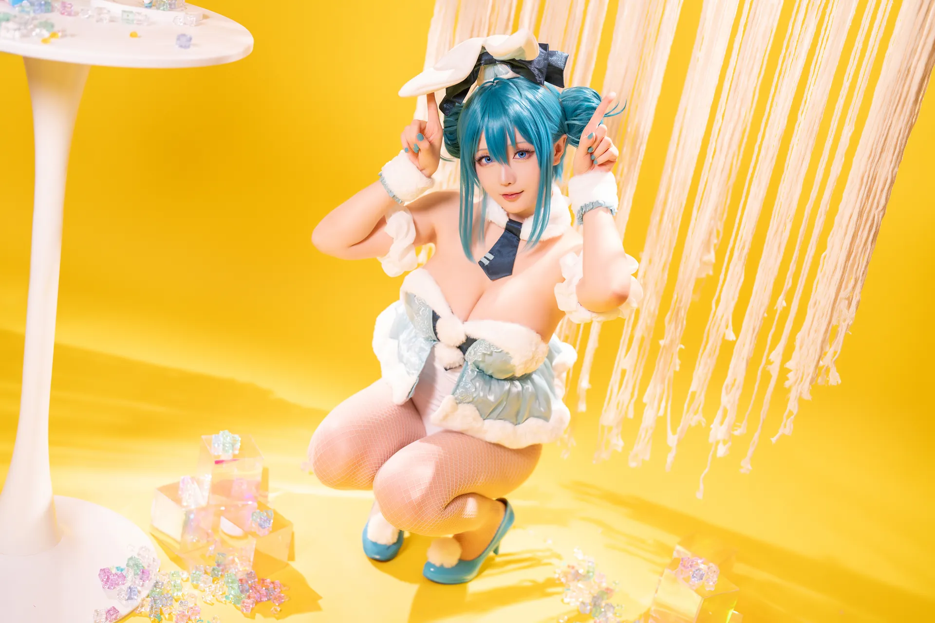 [星之迟迟] [77P+1V - 625.47MB] VOCALOID - 初音未来 白兔女郎 - 图片 21