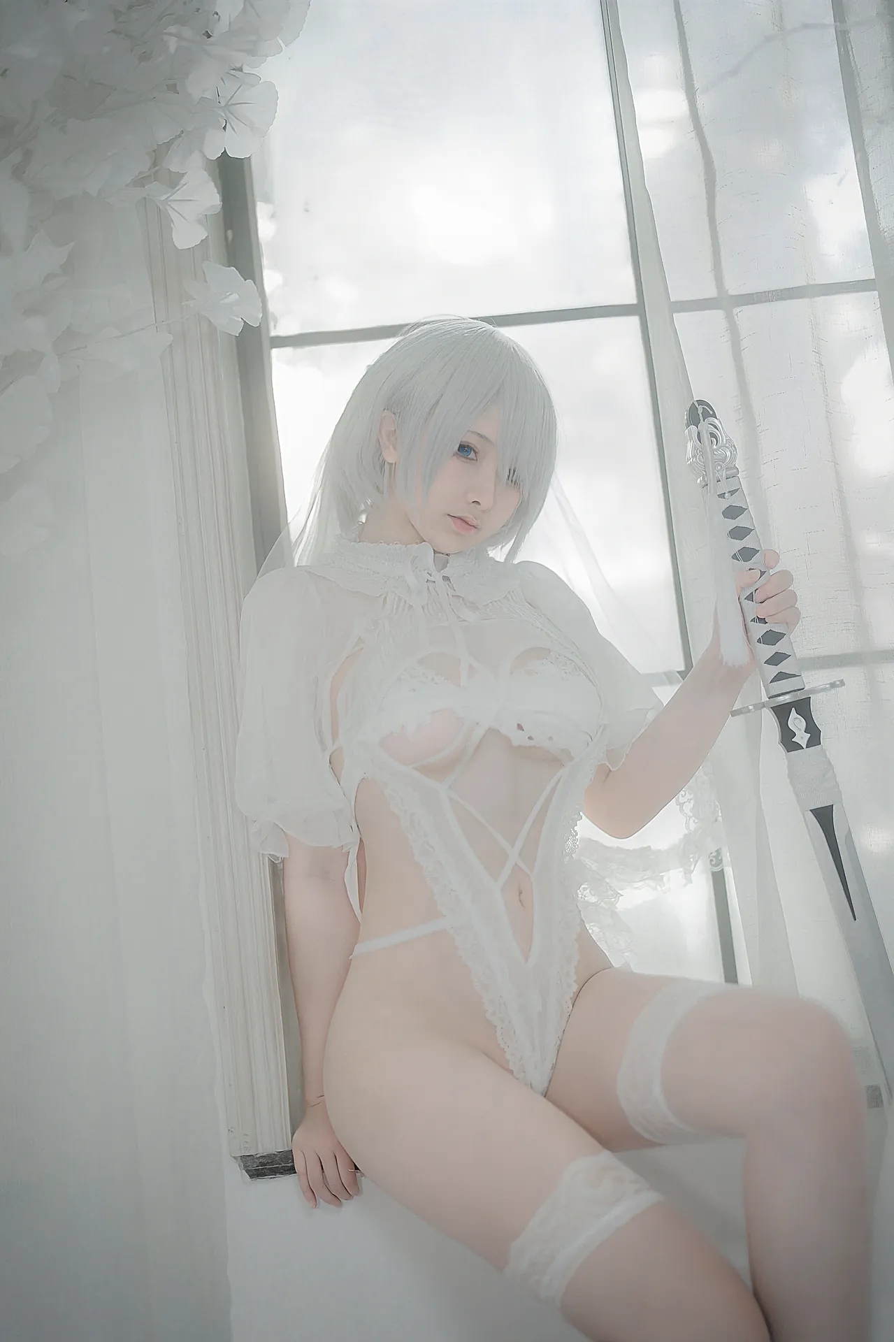 [樱梨梨] [24P - 193.24MB] 尼尔：机械纪元 - 2B 白花嫁 - 图片 16