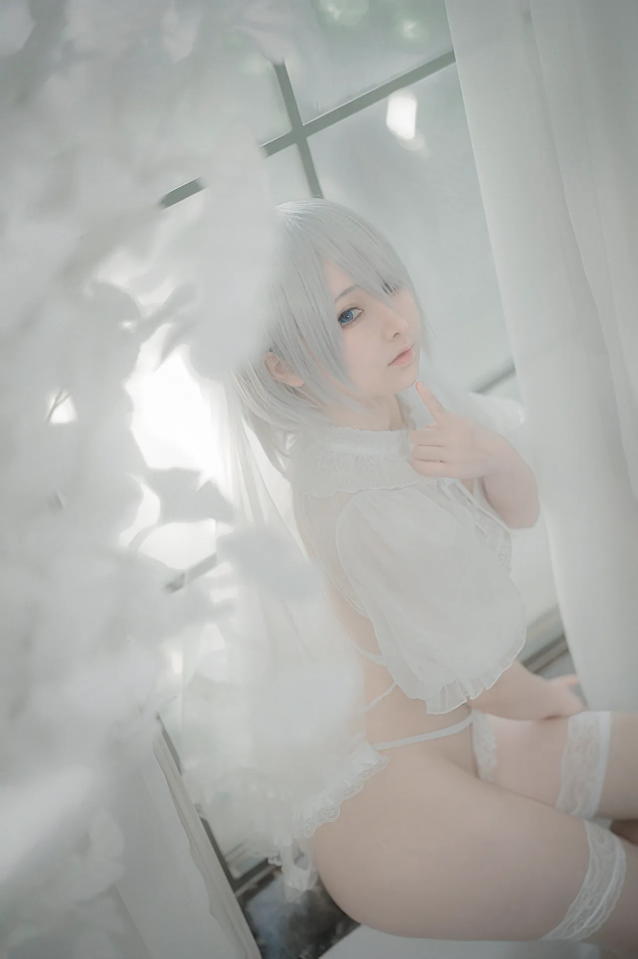 [樱梨梨] [24P - 193.24MB] 尼尔：机械纪元 - 2B 白花嫁 - 图片 21