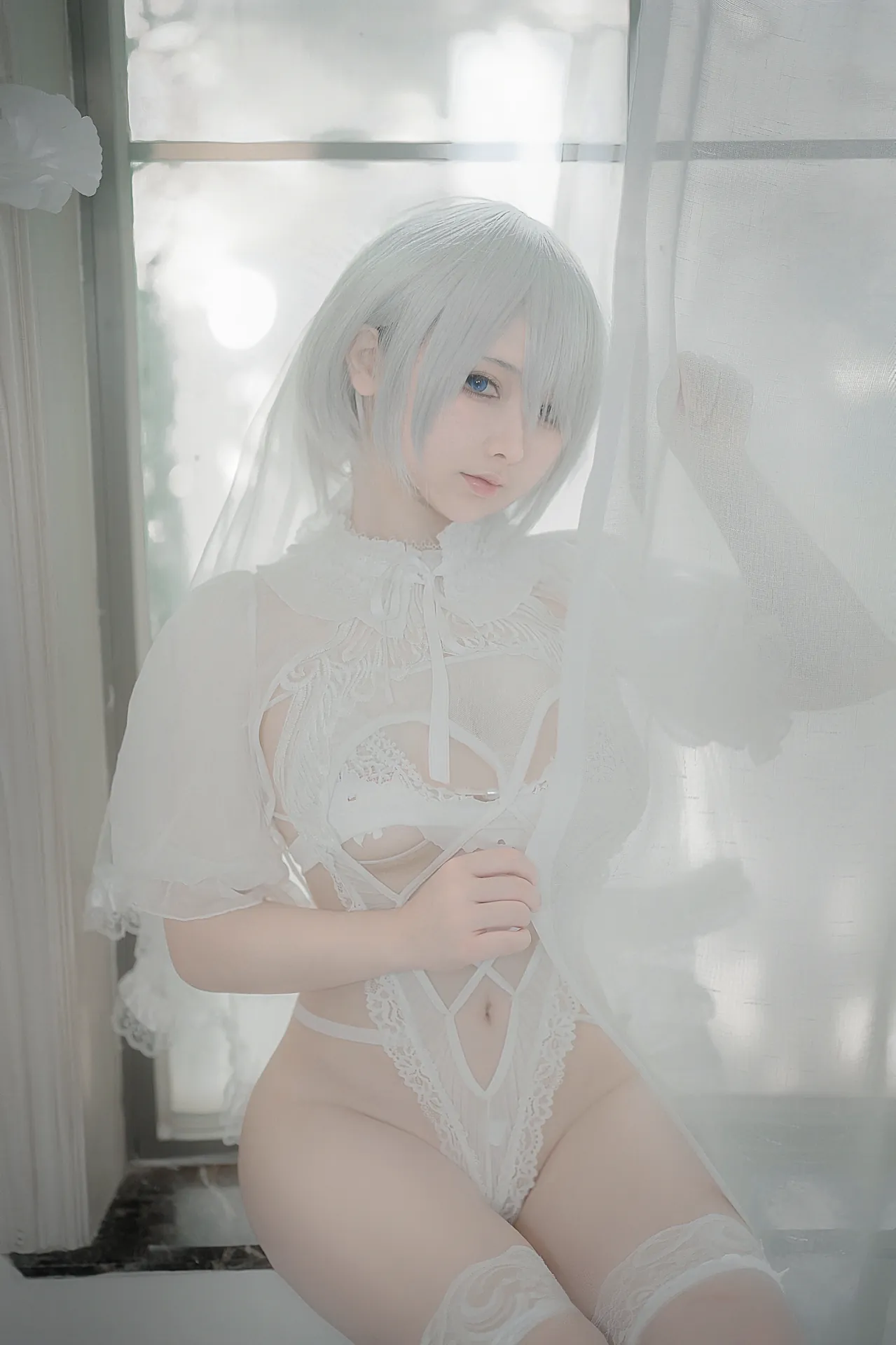 [樱梨梨] [24P - 193.24MB] 尼尔：机械纪元 - 2B 白花嫁 - 图片 23