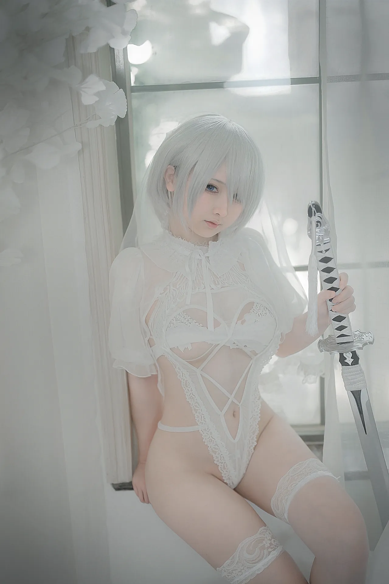 [樱梨梨] [24P - 193.24MB] 尼尔：机械纪元 - 2B 白花嫁 - 图片 24