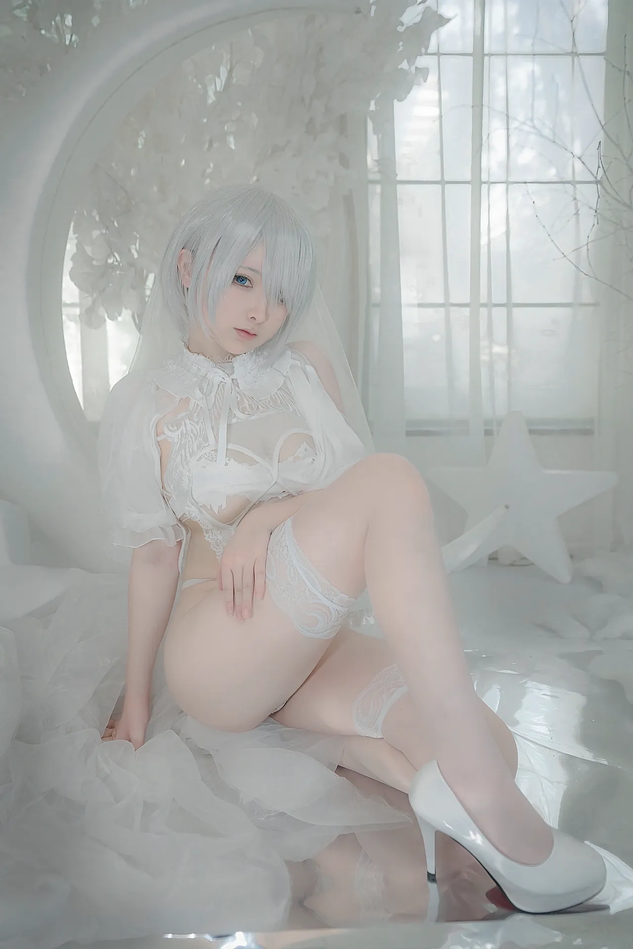 [樱梨梨] [24P - 193.24MB] 尼尔：机械纪元 - 2B 白花嫁 - 图片 13