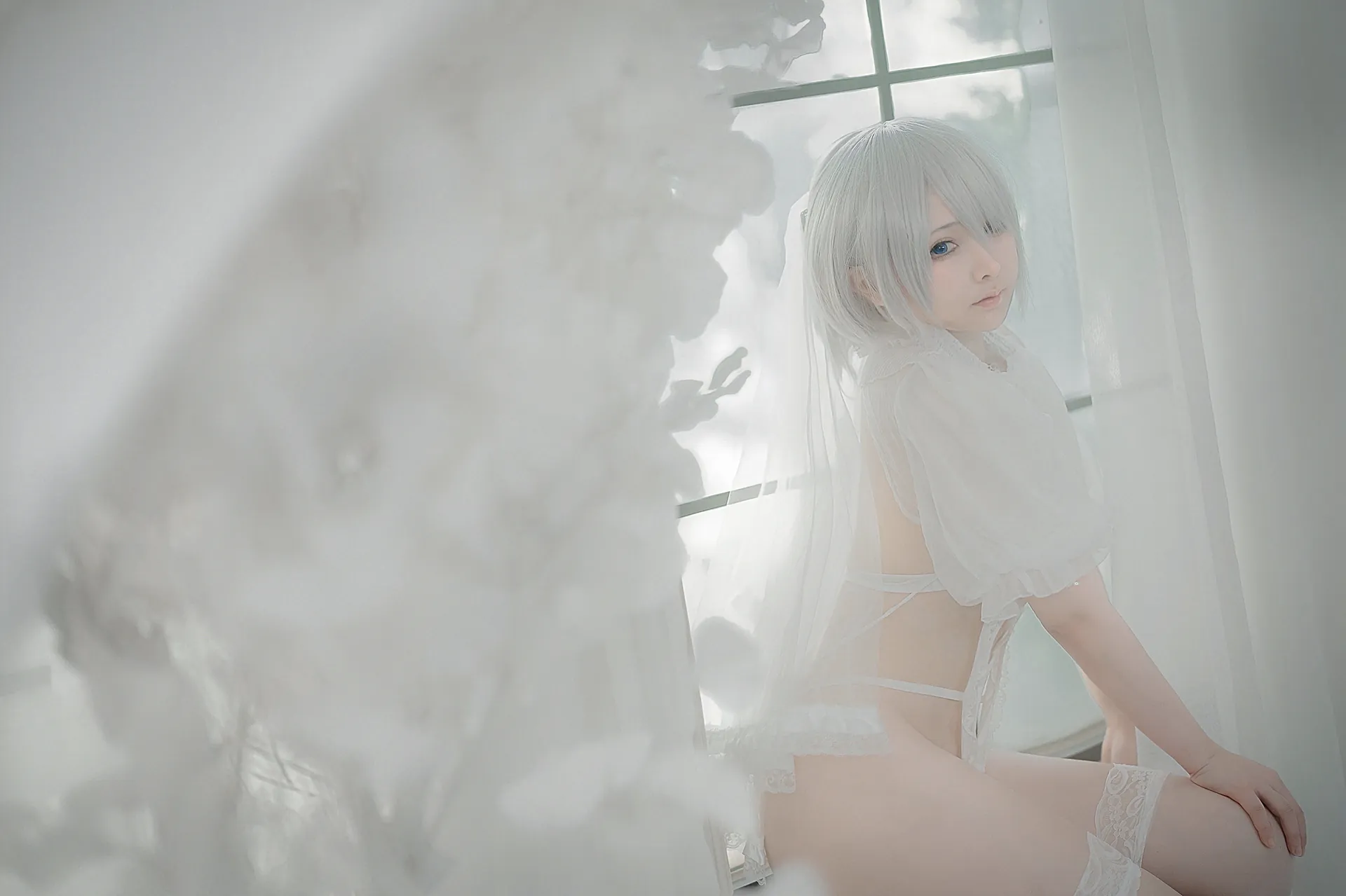 [樱梨梨] [24P - 193.24MB] 尼尔：机械纪元 - 2B 白花嫁 - 图片 19