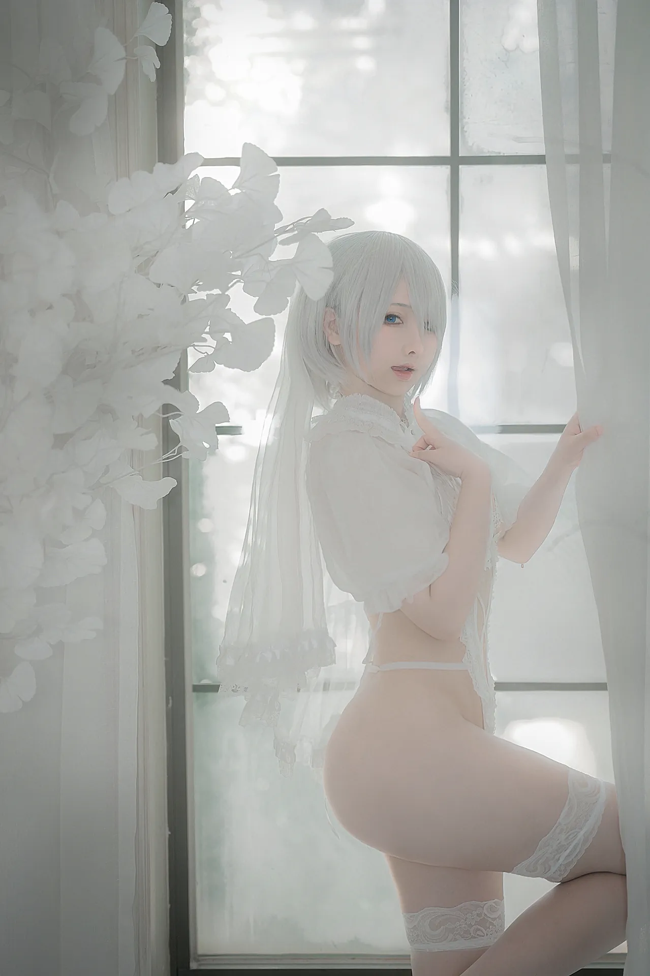 [樱梨梨] [24P - 193.24MB] 尼尔：机械纪元 - 2B 白花嫁 - 图片 17