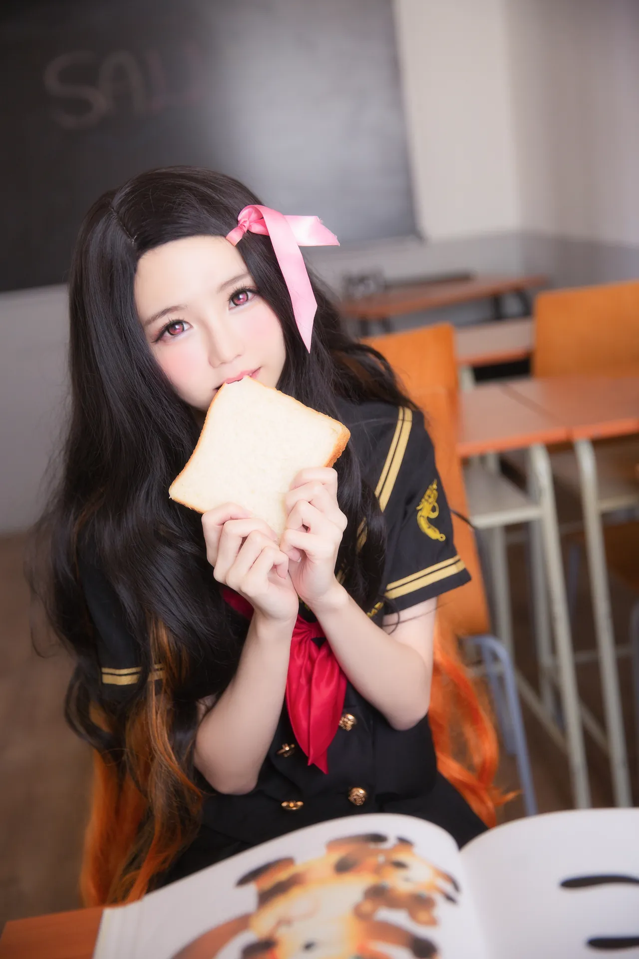 [Sally Dorasnow] [19P+1V - 294.78MB] 鬼灭之刃 - 灶门祢豆子 学校 - 图片 15